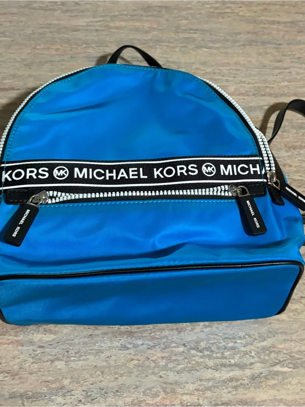 Michael Kors Blue and Black Nylon Small Backpack